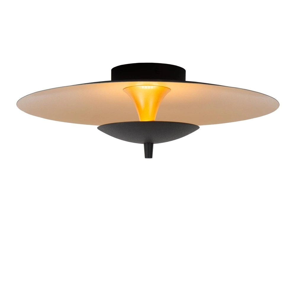 Design plafondlamp Vulcan goud met zwart Lucide 5411212303448