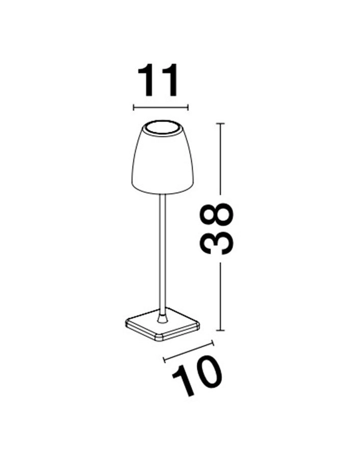 Oplaadbare tafellamp Colt 38cm grijs Lyora 5212017444899