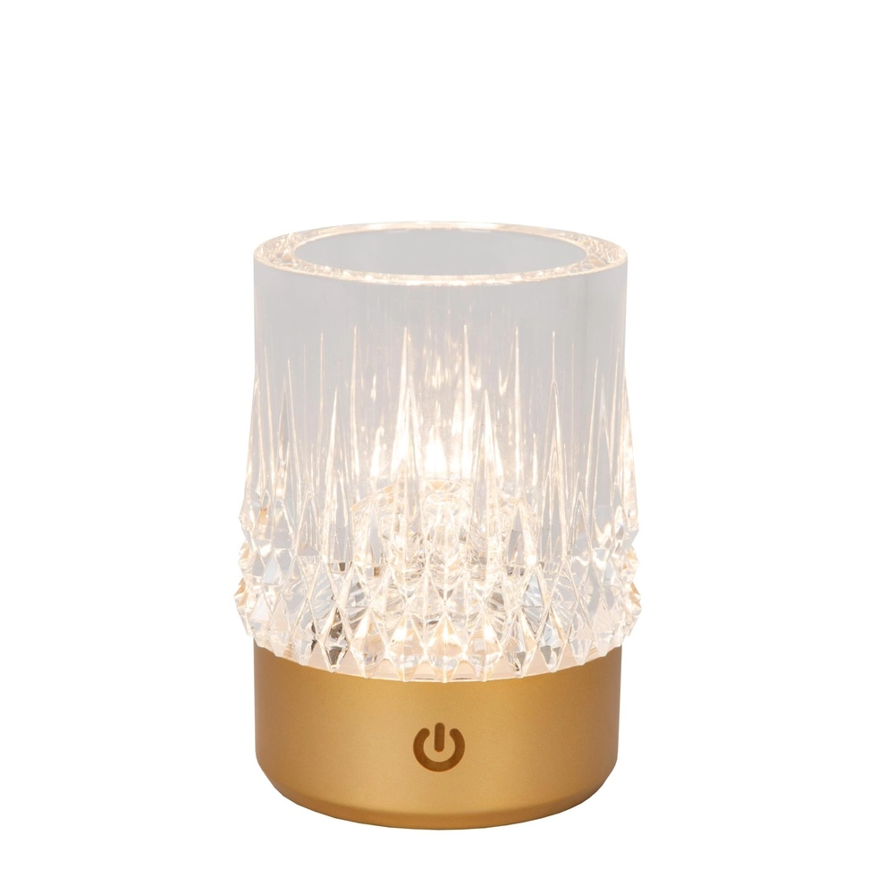 Oplaadbare tafellampjes Lily set van 3 goud Lucide 5411212461070