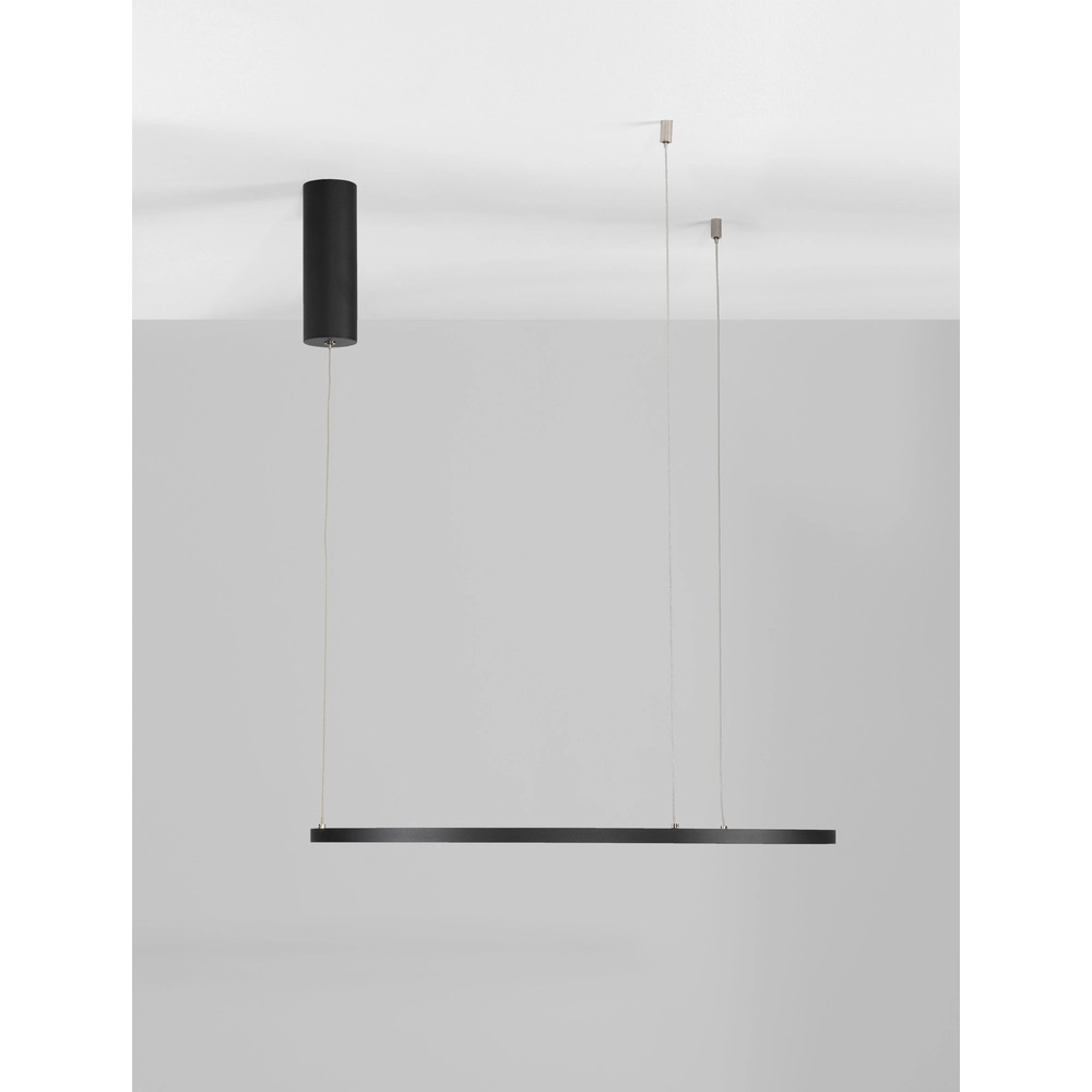 Round pendant lamp Tarquin black Ø 60cm Lyora 5212017438263