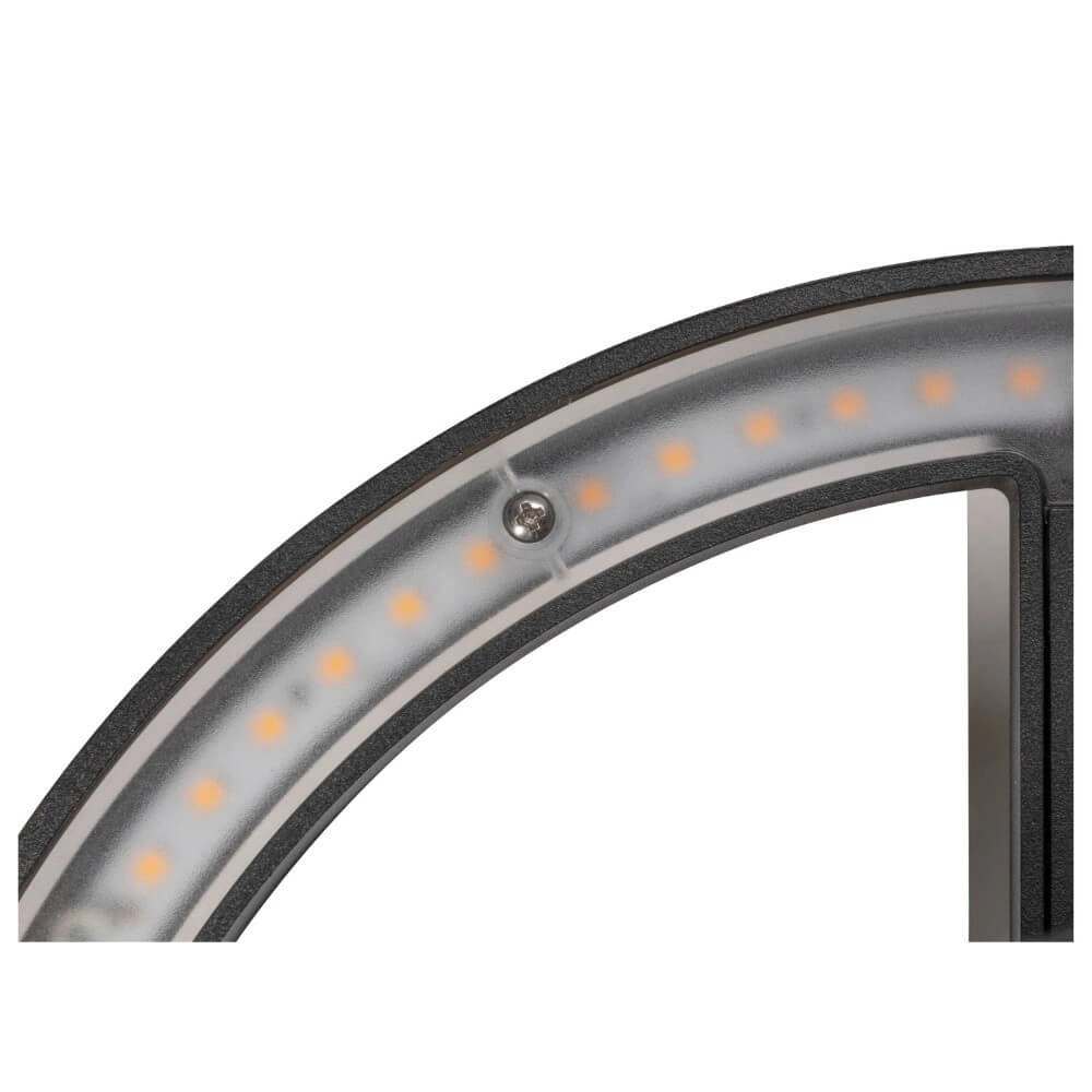 Strakke buitenlamp Q-Ring met sensor - zwart SLV 4024163290746