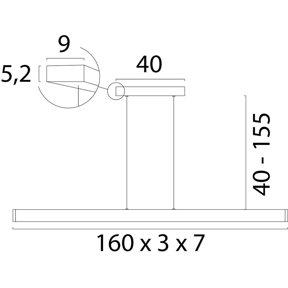 Design hanglamp Atina 160cm nikkel Masterlight 8718121345444