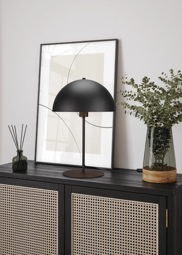 Zwarte tafellamp Nola design Trio 4017807560848