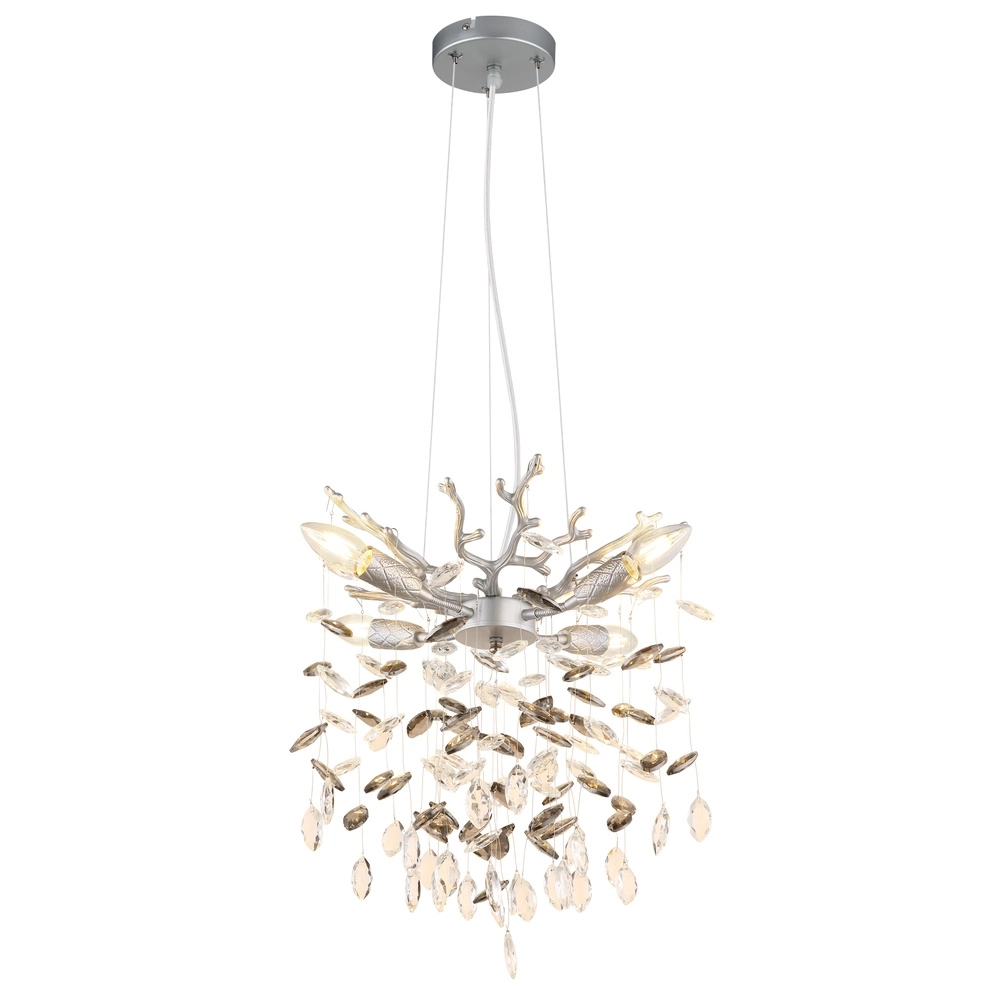 Hanglamp Queena zilvergrijs Ø 40cm