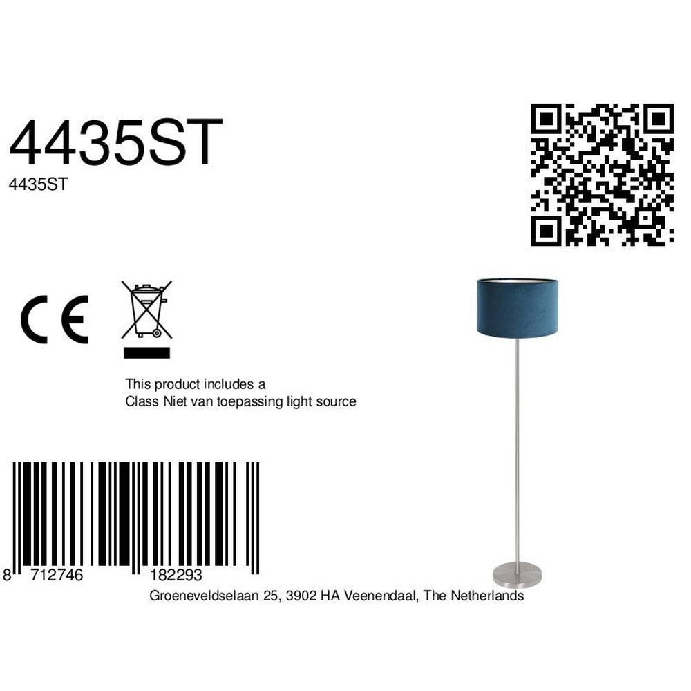 Vloerlamp Noor met kap blauw Steinhauer 8712746182293