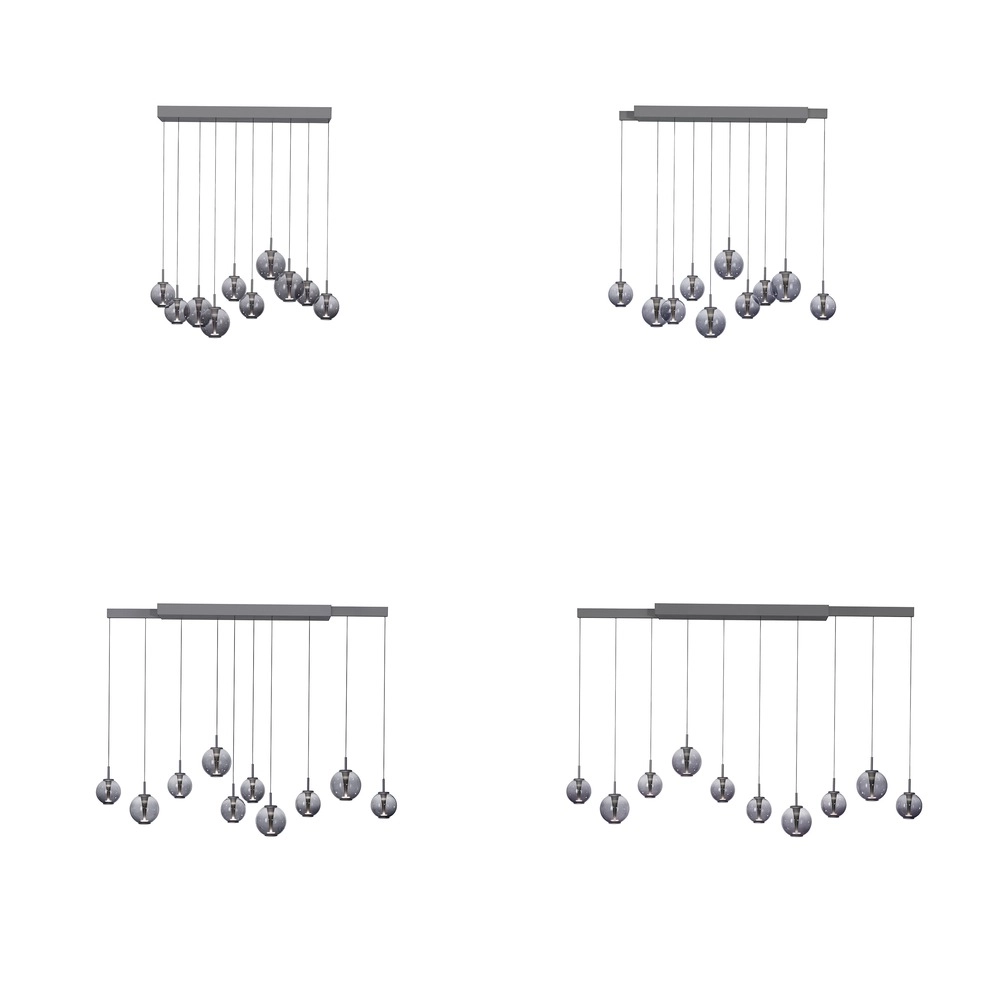 Hanglamp Pure E-Infinty mystic grey met smoke glas Paul Neuhaus 4012248397862