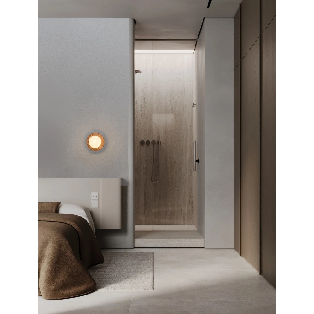 Wandlamp Orbique mokka bruin Ø 22cm Lyora 5212017483874