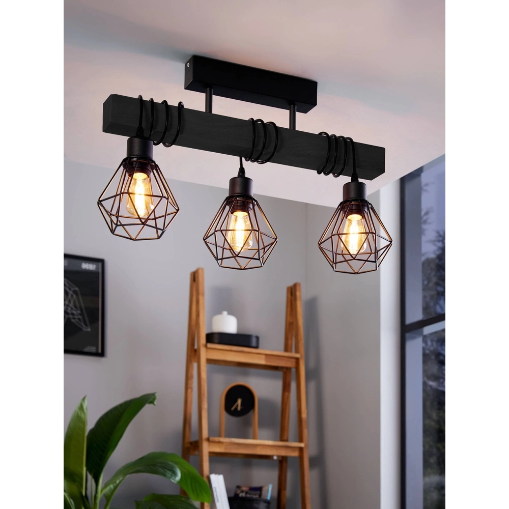 Landelijke plafondlamp Townshend 5 3-lichts Eglo 9002759307516