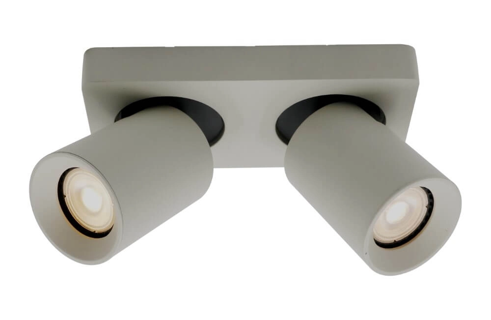 Richtbare opbouwspot Megano dubbel grijs