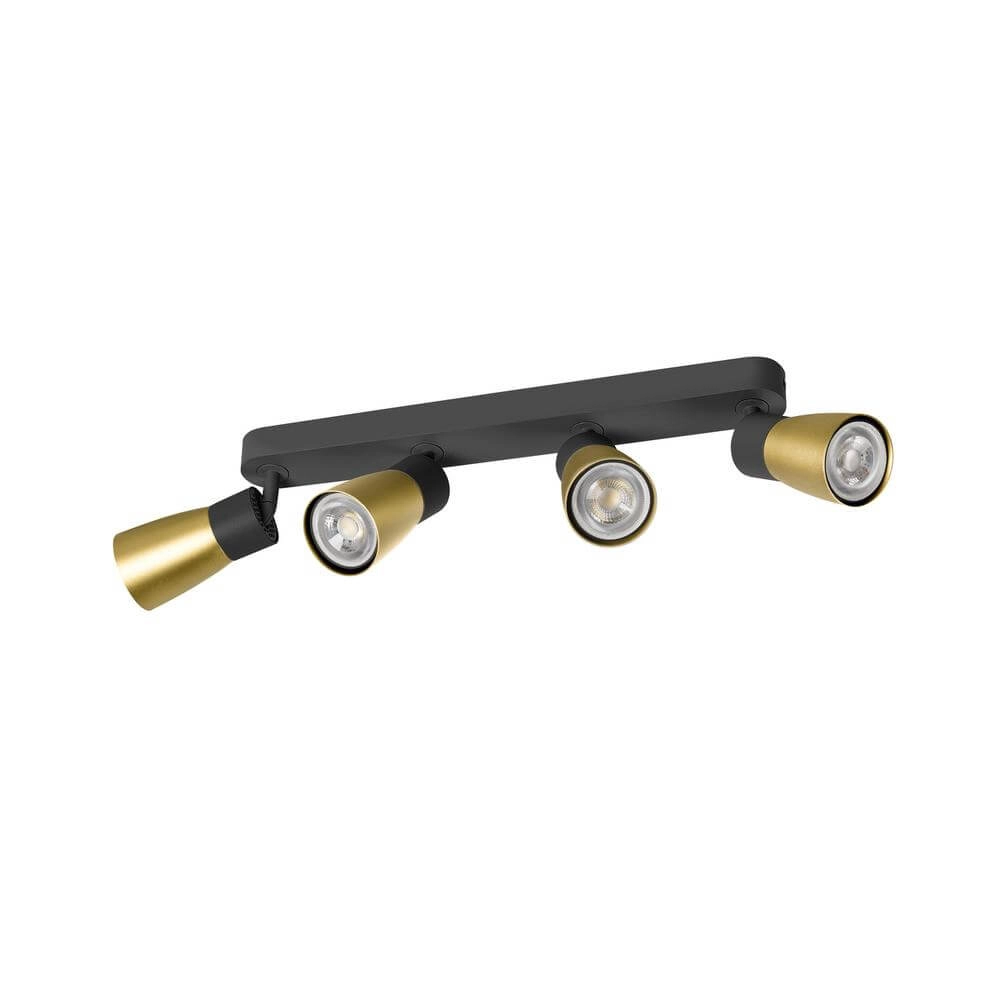 Spot Puri 2.0 Dome zwart-goud 4-lichts SLV 4024163293730