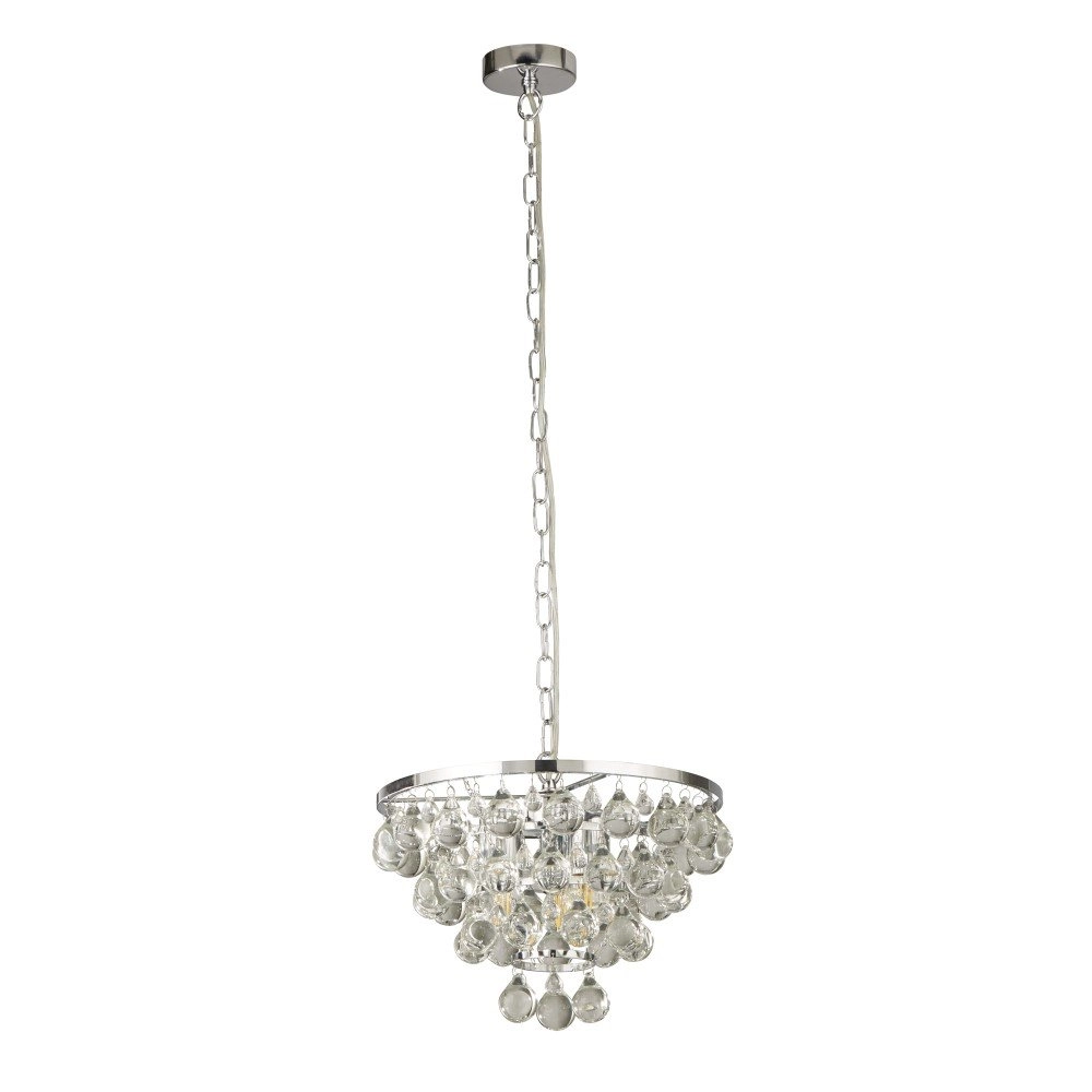 Kristallen hanglamp Michelle 65cm metaalgrijs Searchlight 5053423159355