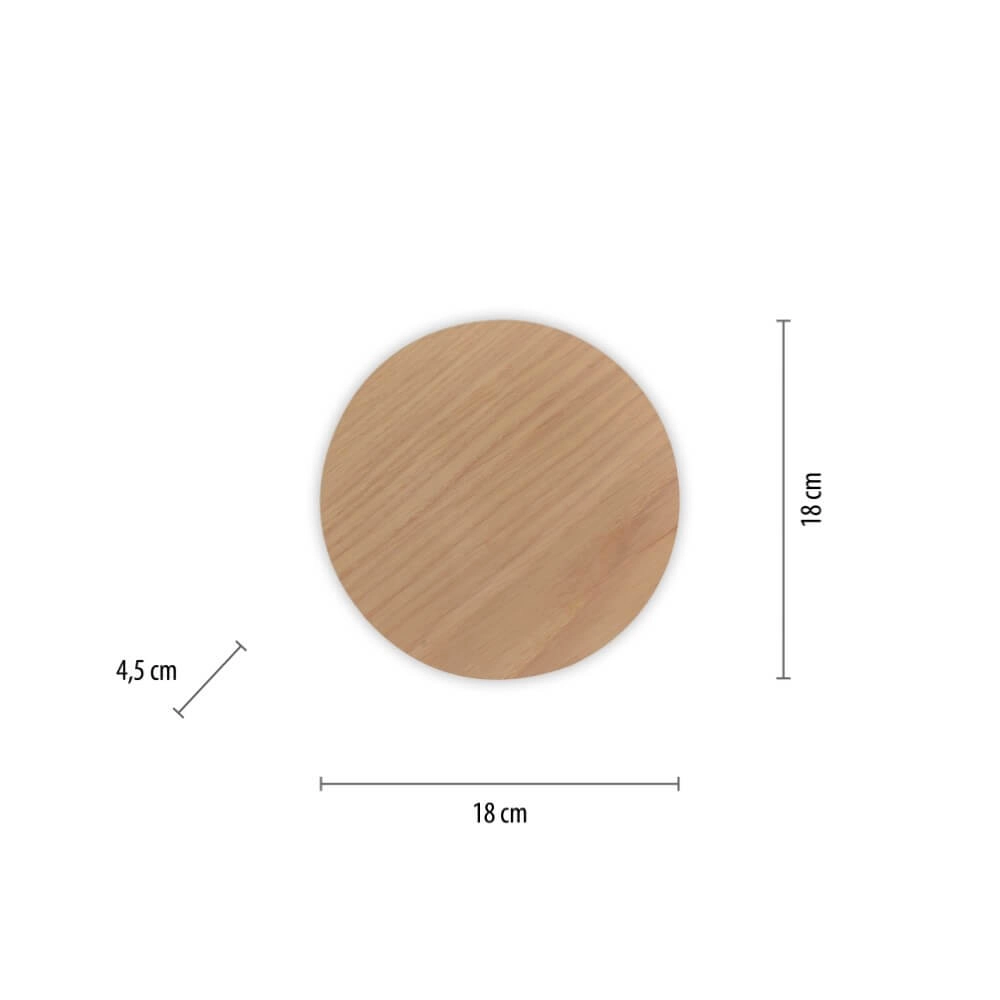 Design wandlamp Akku Puntua Ø 18cm hout Paul Neuhaus 4012248375785