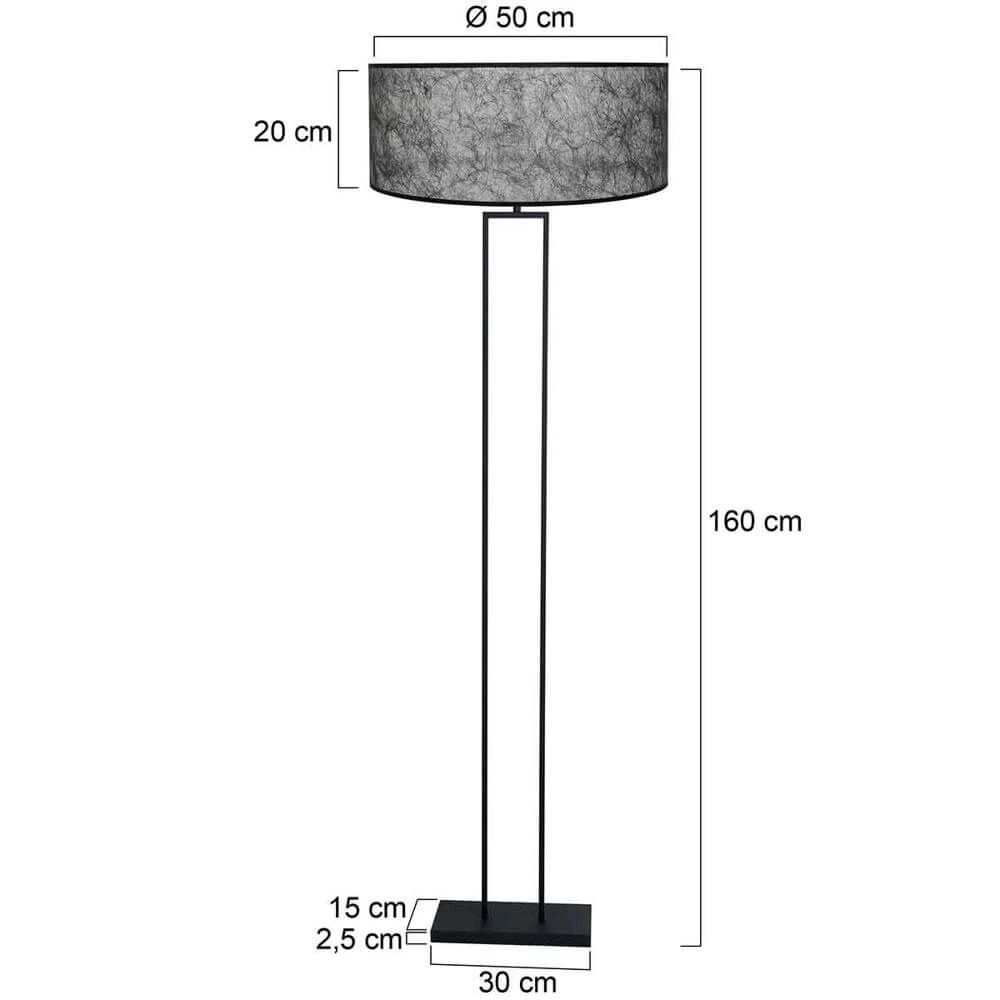 Vloerlamp 160cm Stang zwart Steinhauer 8712746173864