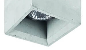 Vierkante plafondspot Bold van beton Lyora 5903139938891