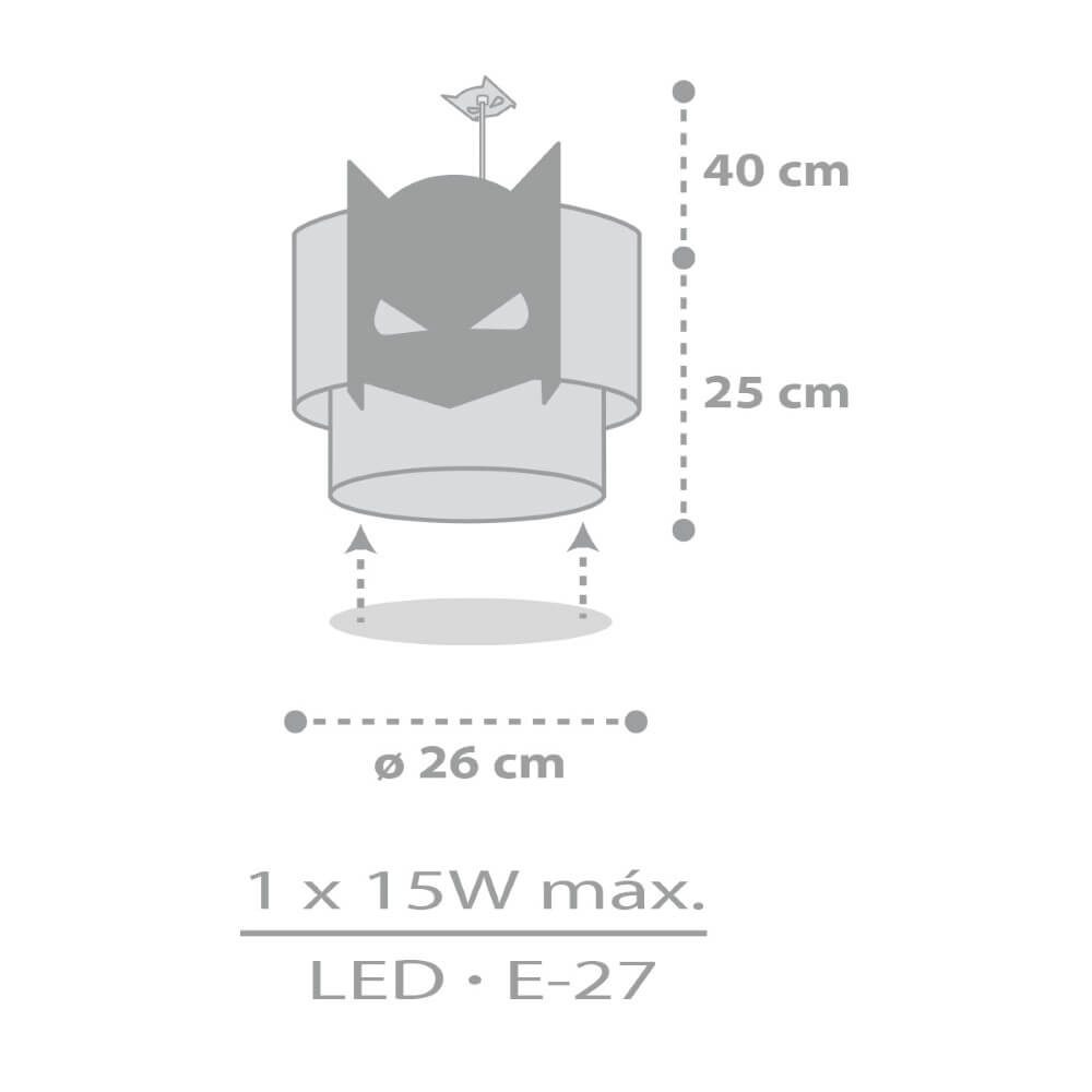Kinderkamer hanglamp Dark Hero Ø 26cm Dalber 8420406618029
