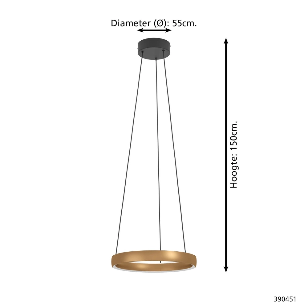 Hanglamp Trabuco Ø 55cm sensorbediening Stars of Light 9008606359950