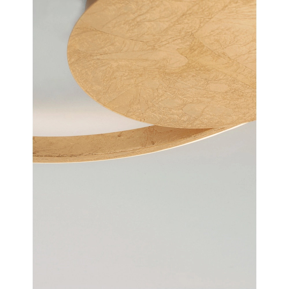 Ronde plafondlamp Fuline goud Ø 50cm Lyora 5212017419668