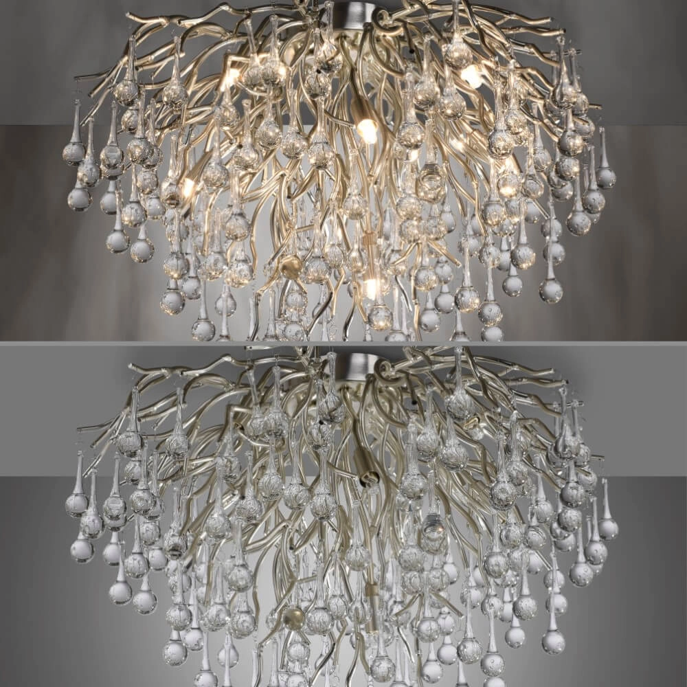 Kroonluchter Icicle metaal 50cm Paul Neuhaus 4012248352090