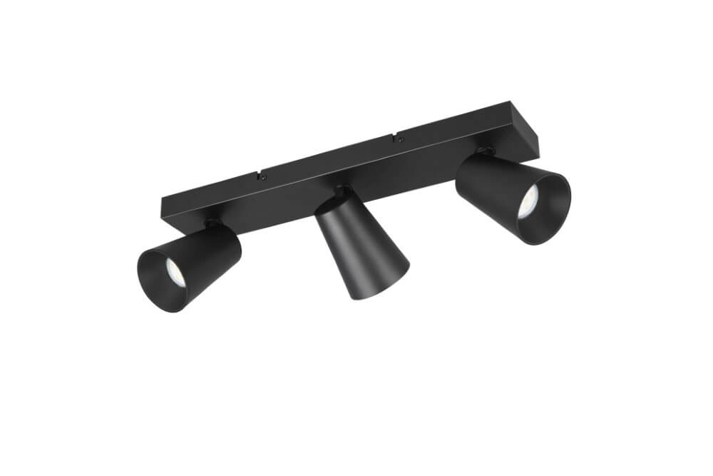 3-lichts opbouwspot Sharp zwart Trio 4017807613087