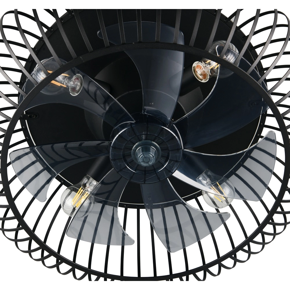 Zwarte ventilator Johanna Ø 61cm Trio 4017807688115