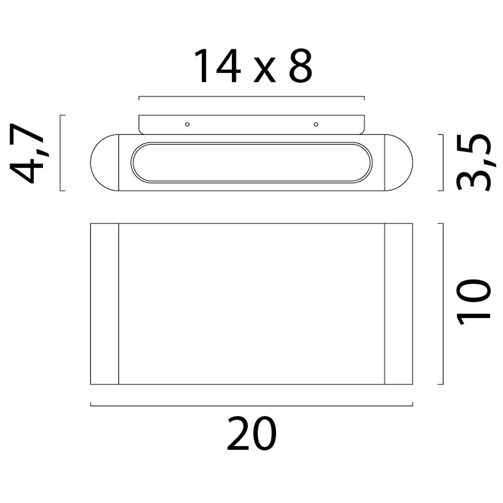 Moderne wandspot Atina 20cm goud Masterlight 8718121384986