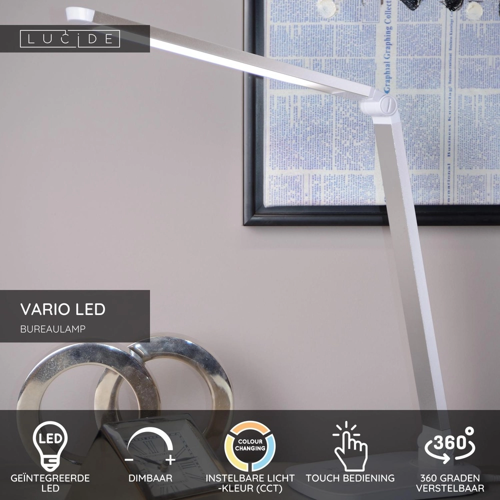 Bureaulamp Vario Led wit Lucide 5411212241825