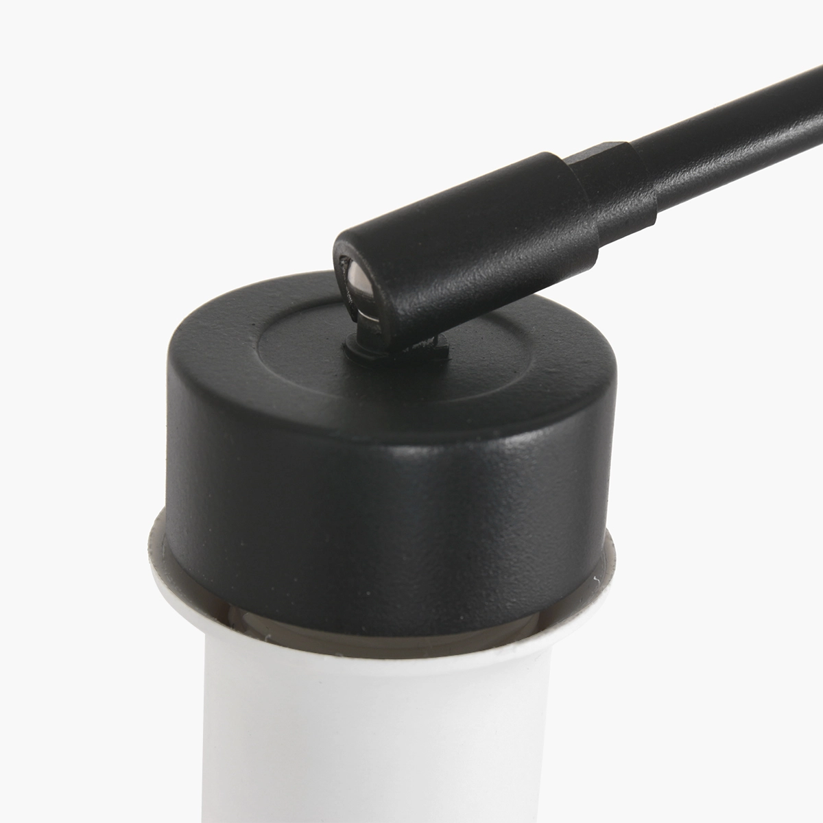 Wand Leeslamp Prestige Chic zwart met 30cm taupe velourse kap Steinhauer 8712746145922