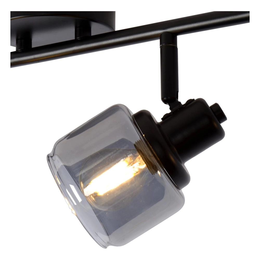 Plafondlamp Bjorn 4-lichts zwart Lucide 5411212771254