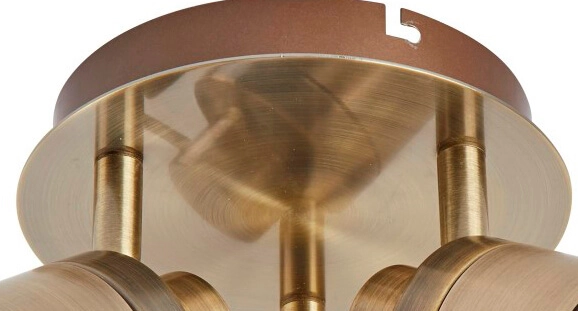 Antieke badkamer plafondspot Samson brons Searchlight 5053423096759