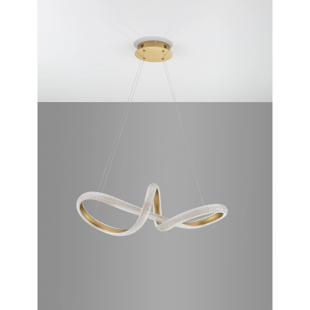 Hanglamp Medora krul goud 75cm Lyora 5212017433442