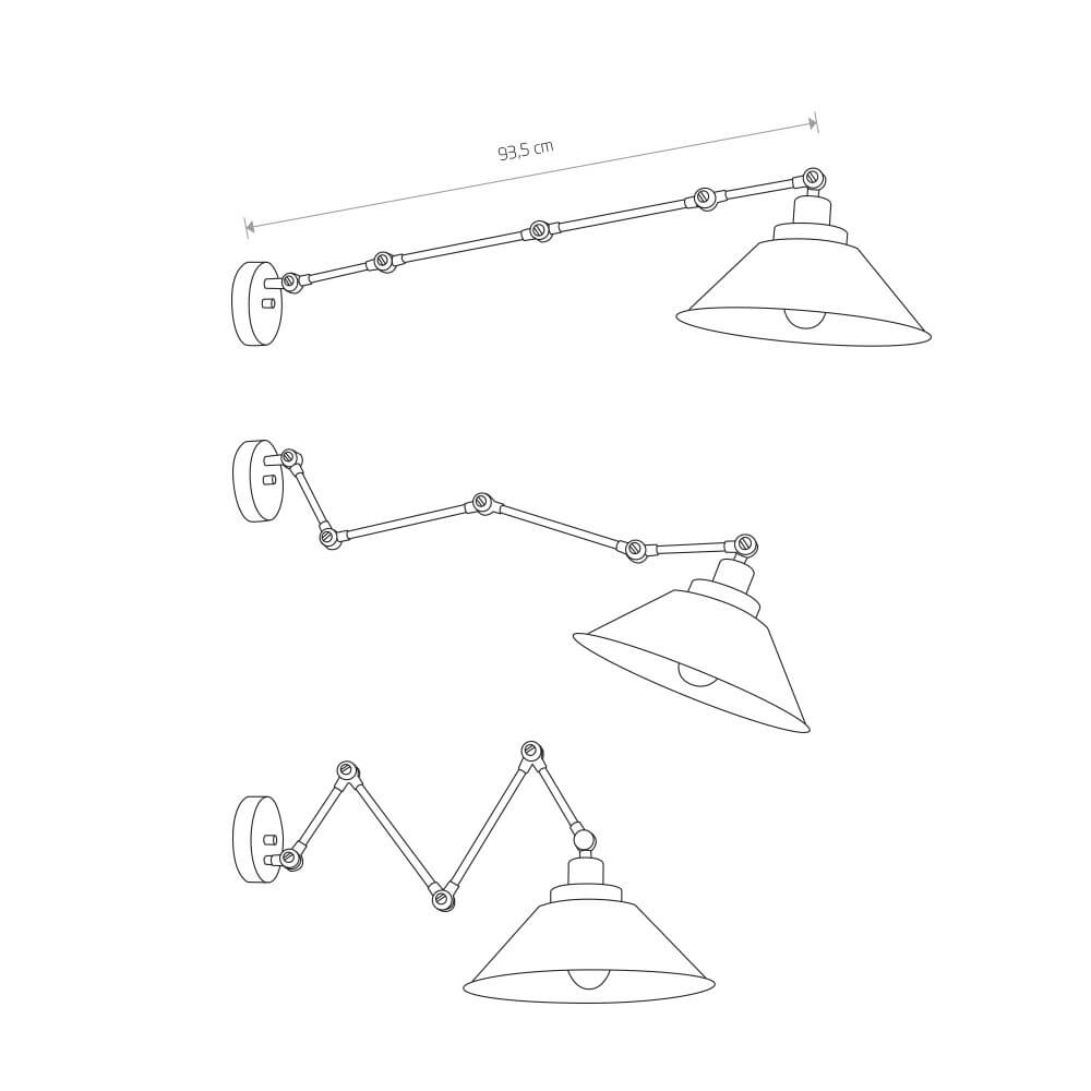 Verstelbare wandlamp Pantograph Lyora 5903139912693