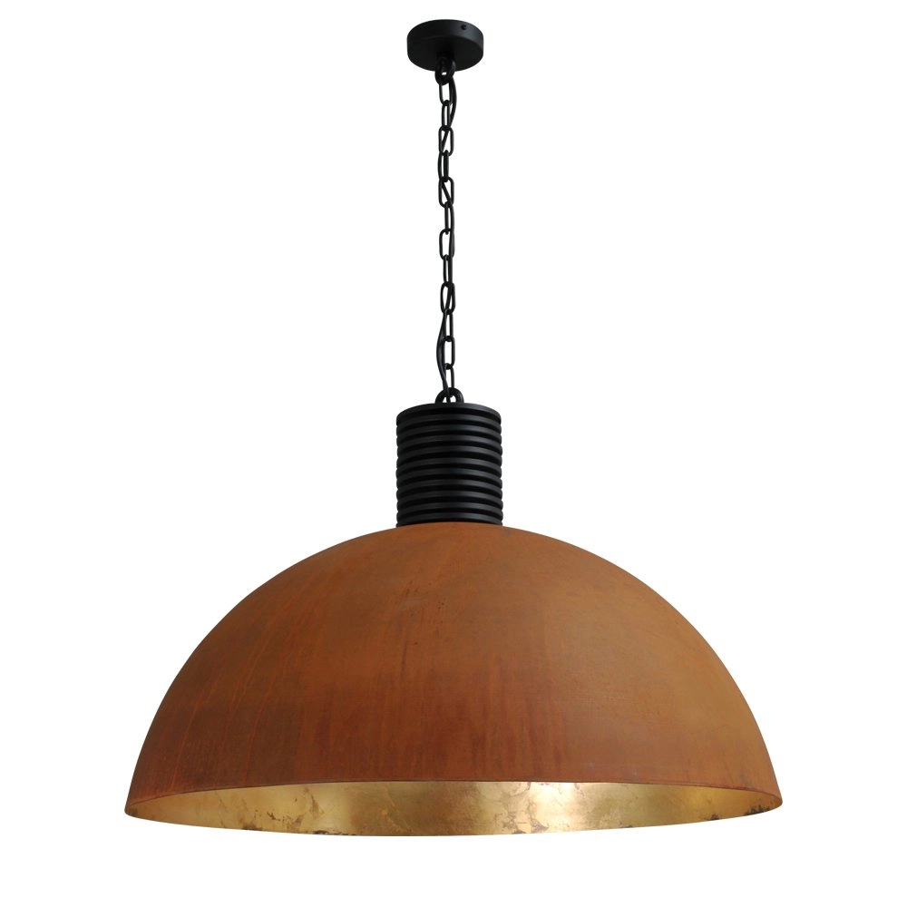 Stoere hanglamp roest Industria 80