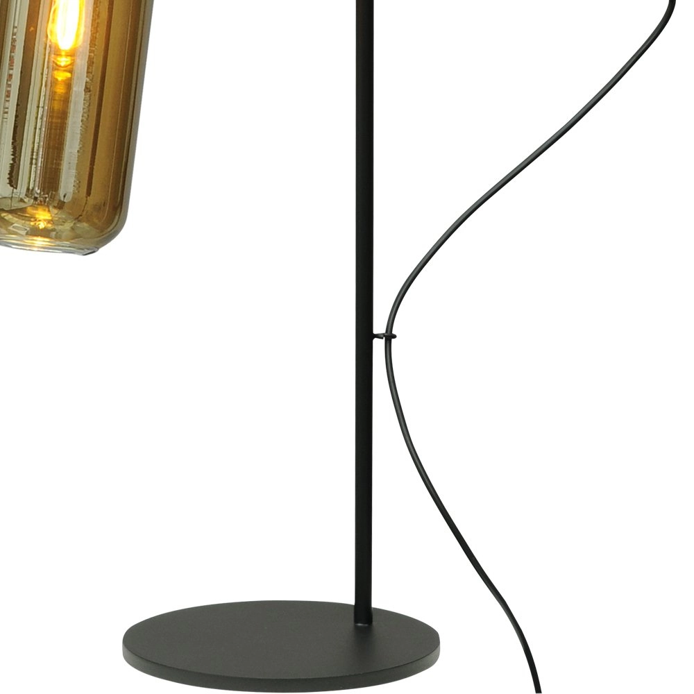 Zwarte tafellamp Bounty met cilinderglas Masterlight 8718121248493