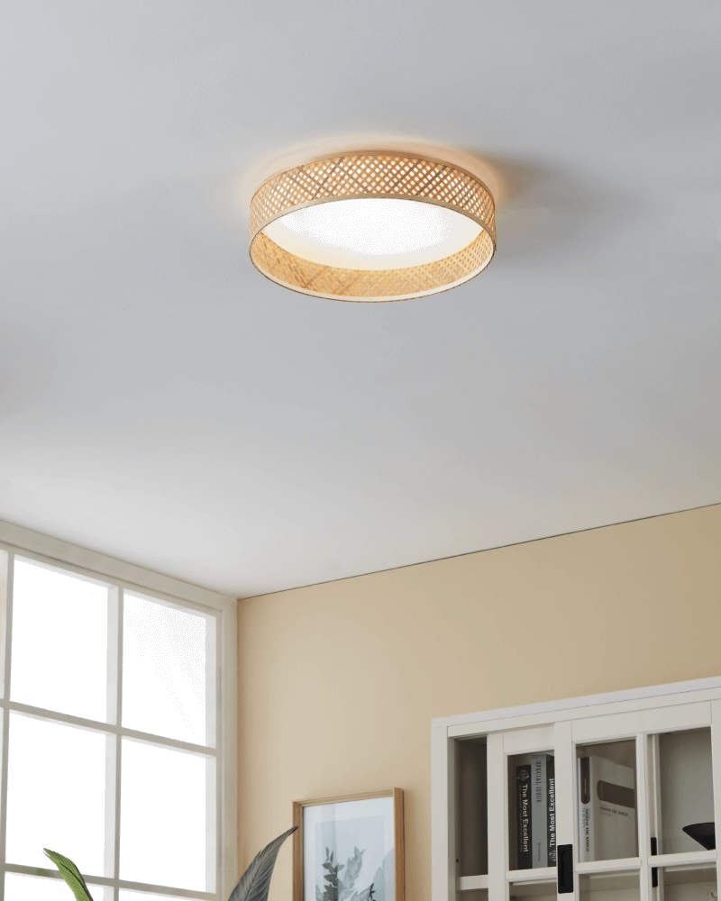 Rotan plafondlamp Luppineria Ø 38cm Eglo 9008606244034
