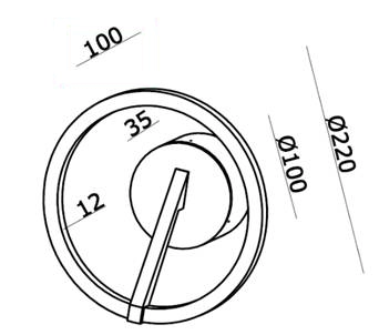 Design wandlamp Oregon Ø 22cm - Brons geborsteld Artdelight 8720701103832