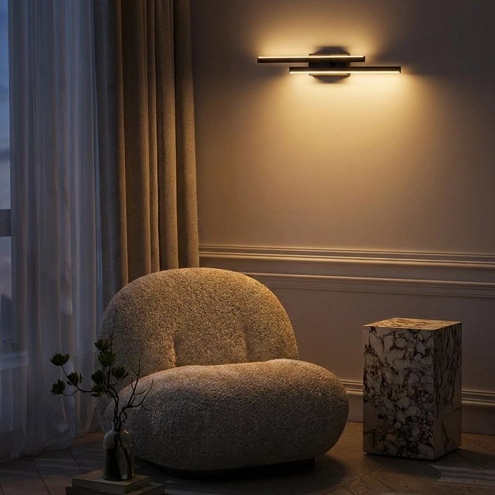 Design wandlamp Amica zwart