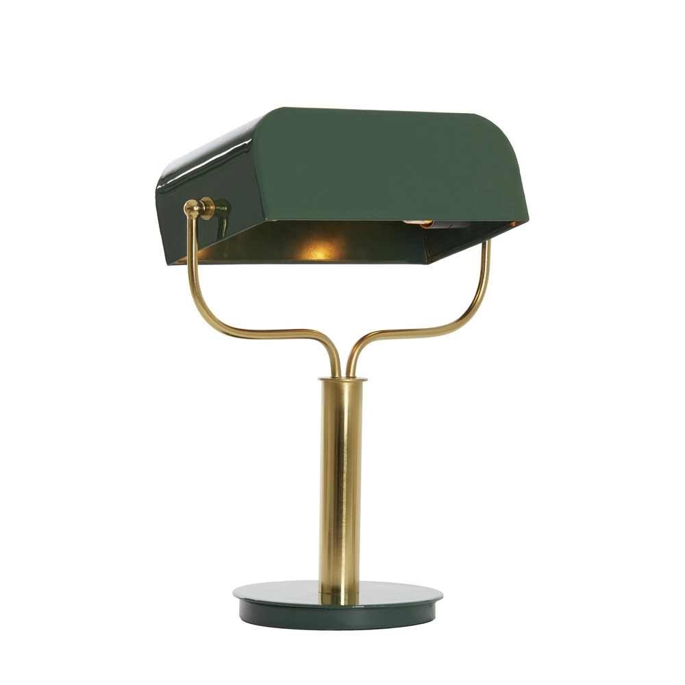 Bankierslamp Ayer donker groen met goud Light & Living 8717807742867