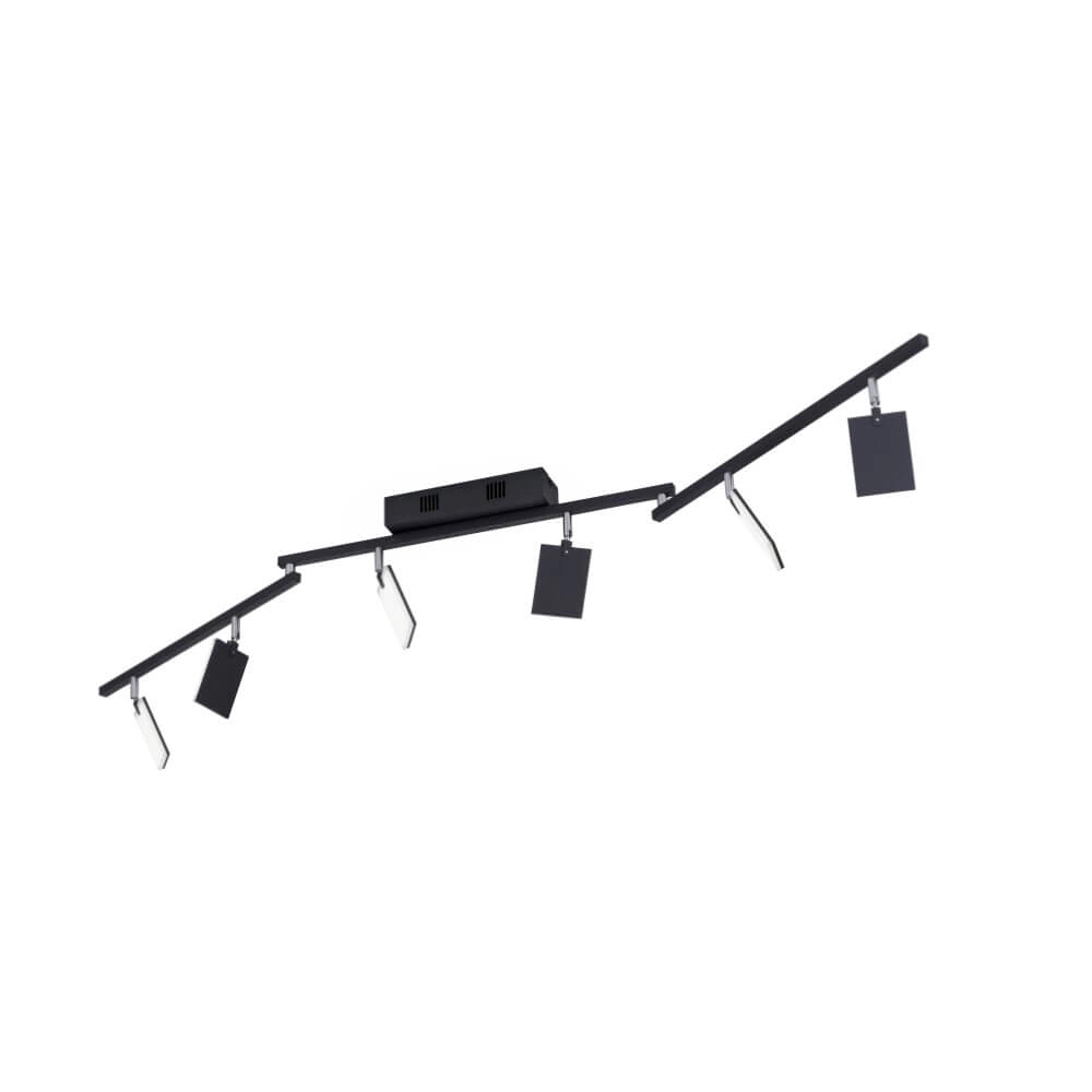 Plafondlamp Pure Mira 6-lichts zwart