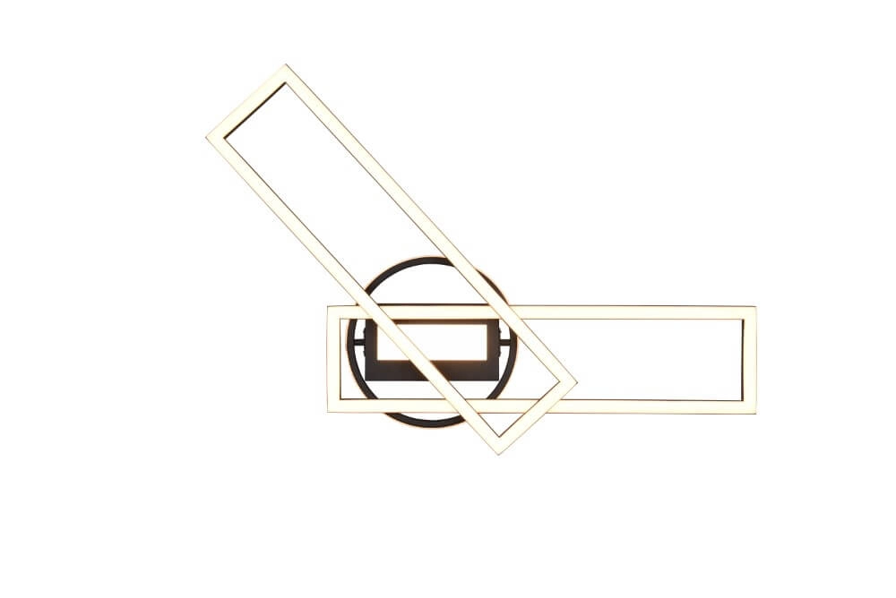 Verstelbare led plafondlamp Twister zwart Trio 4017807540581