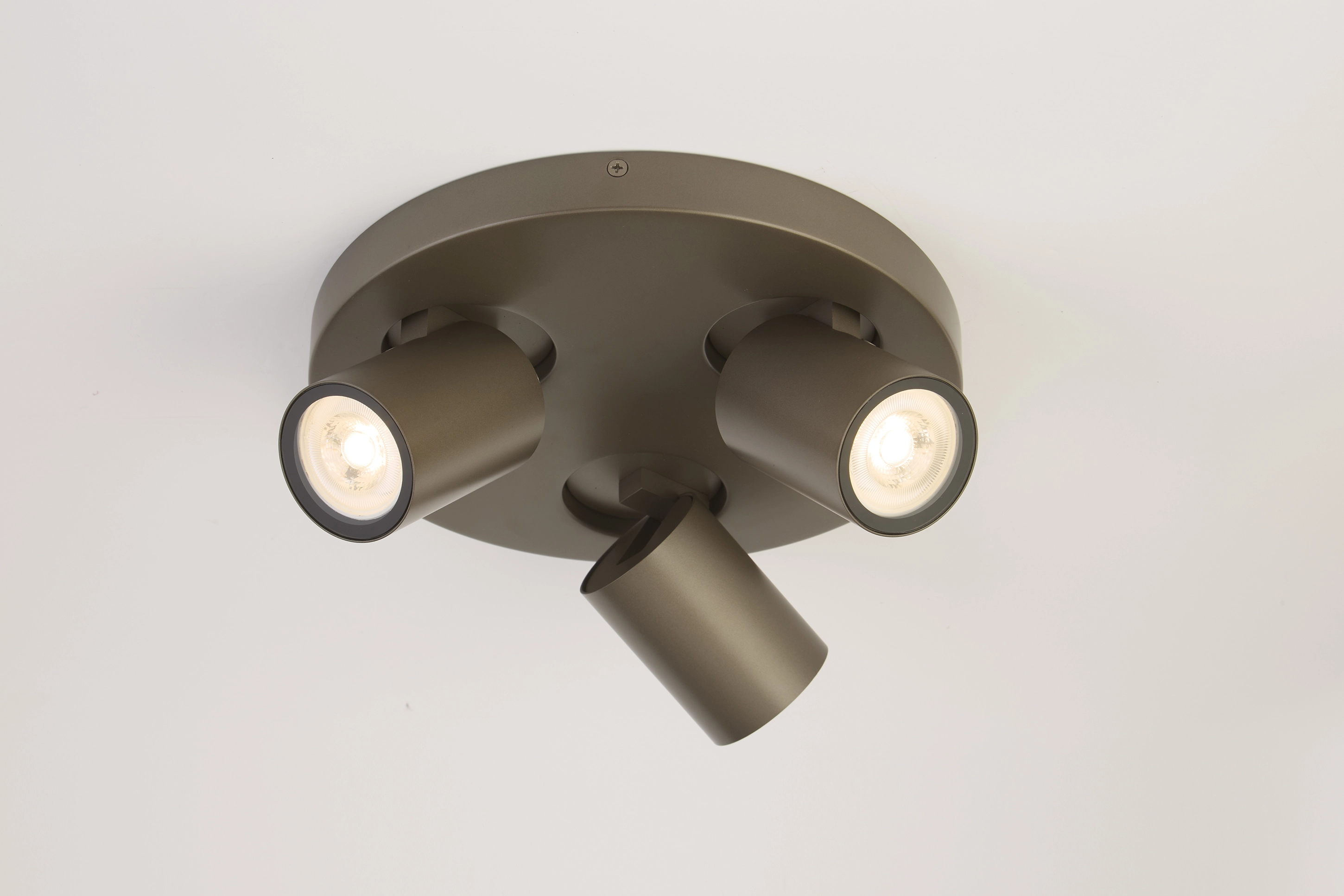 Plafondlamp Selene 3 rond brons