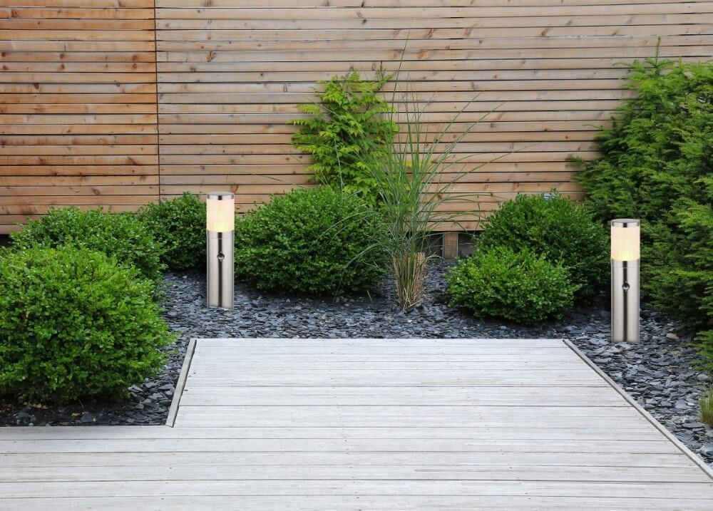 RVS terraslamp Xeloo 50 cm - met sensor Globo 9007371441273