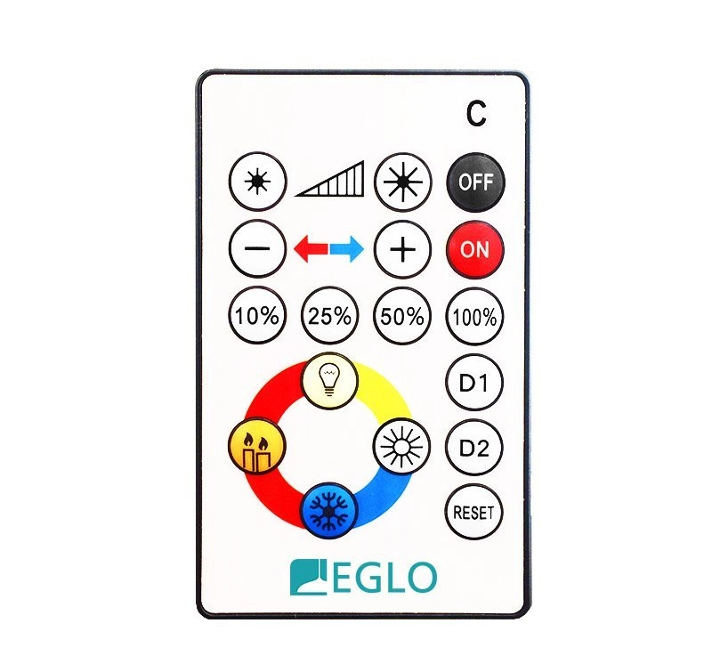 Plafonniere Voltago 2 RGB Crystal rond 60cm wit Eglo 9002759959739