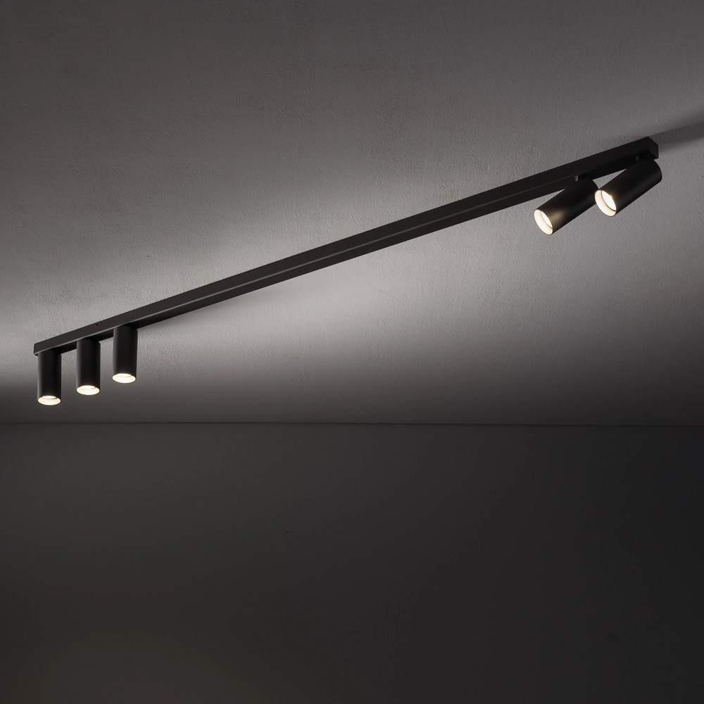 Opbouwspot 5x GU10 Fourty donkergrijs Lyora 5903139114684