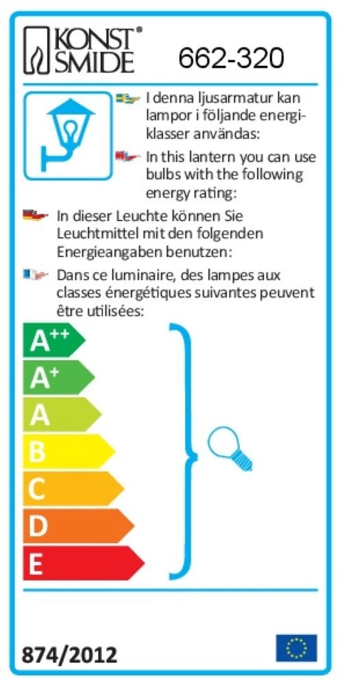Landelijke tuinlamp Mode 111cm zinkgrijs KonstSmide 7318306623209