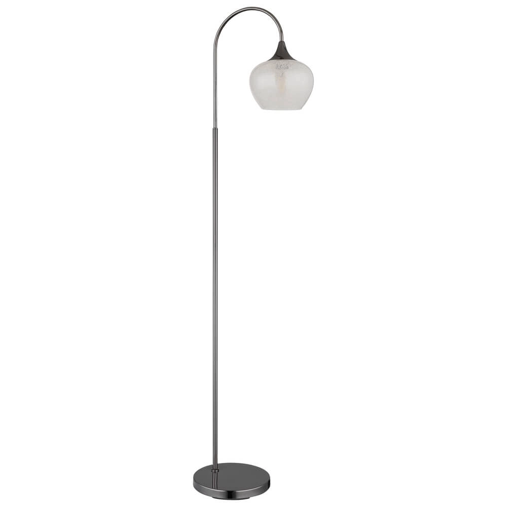 Antraciet vloerlamp Maxy met wit glas enkel Globo 9007371459186
