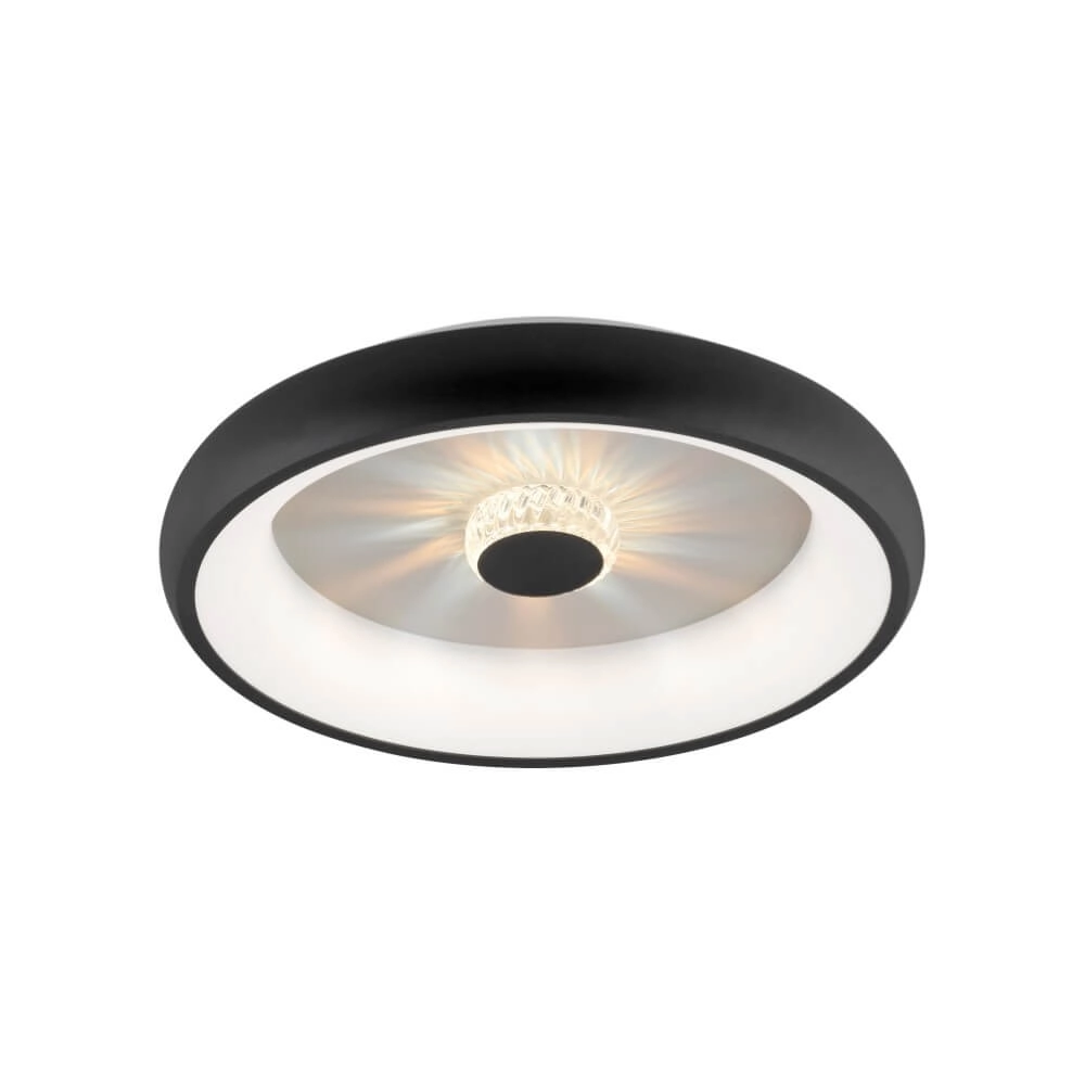 Ronde plafondlamp Vertigo zwart Ø 46,5cm Just Light 4043689994723