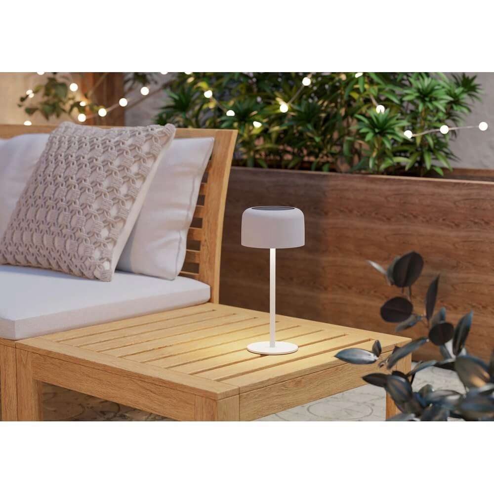 Strakke tafellamp Roccanova solar wit met usb Eglo 9008606355044