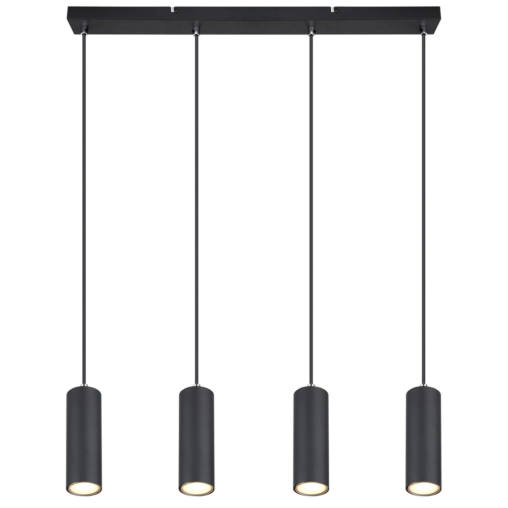 Hanglamp Robby 4-lichts zwart Globo 9007371430543
