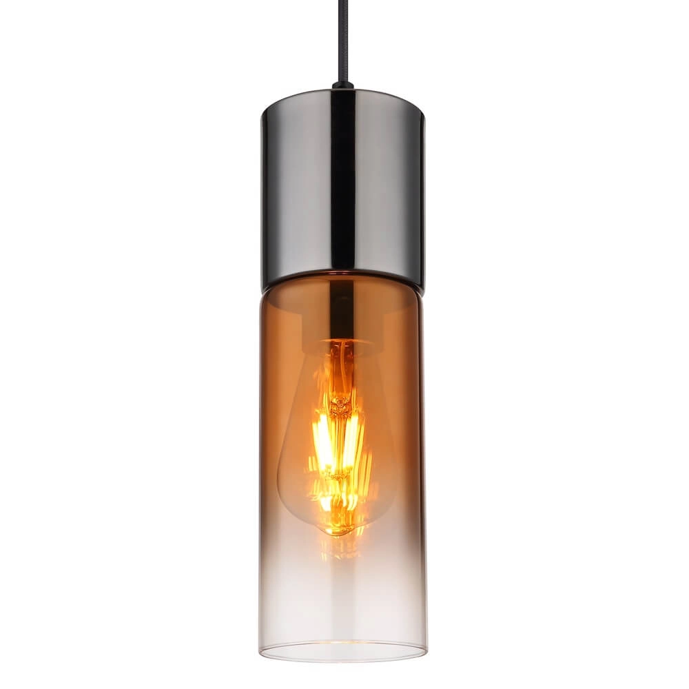 Strakke hanglamp Annika enkel gunmetal Globo 9007371465156