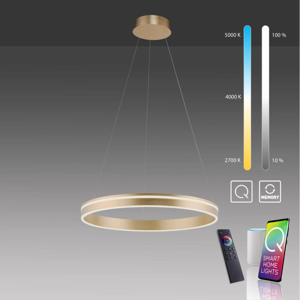 Design hanglamp Q-Vito Ø 59cm messing Paul Neuhaus 4012248357767